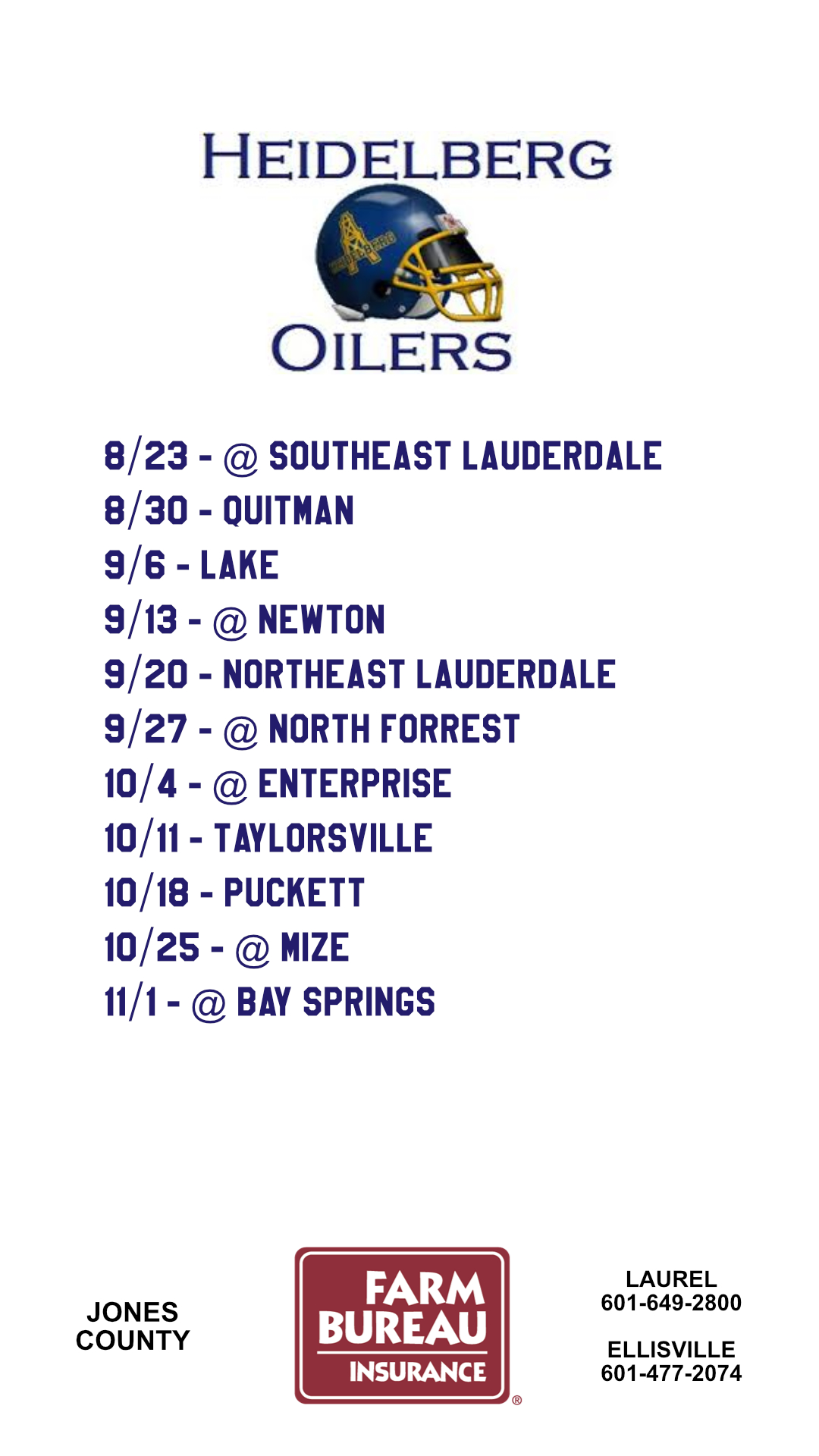 Football Schedules